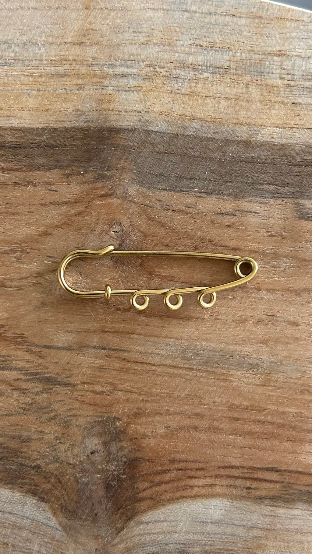 Broche 3 charms argenté et doré