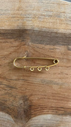 Broche 3 charms argenté et doré