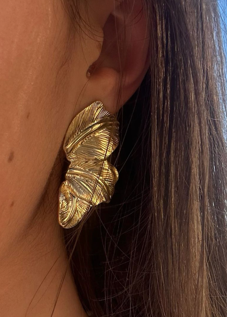 Boucles d'oreilles fleur doré