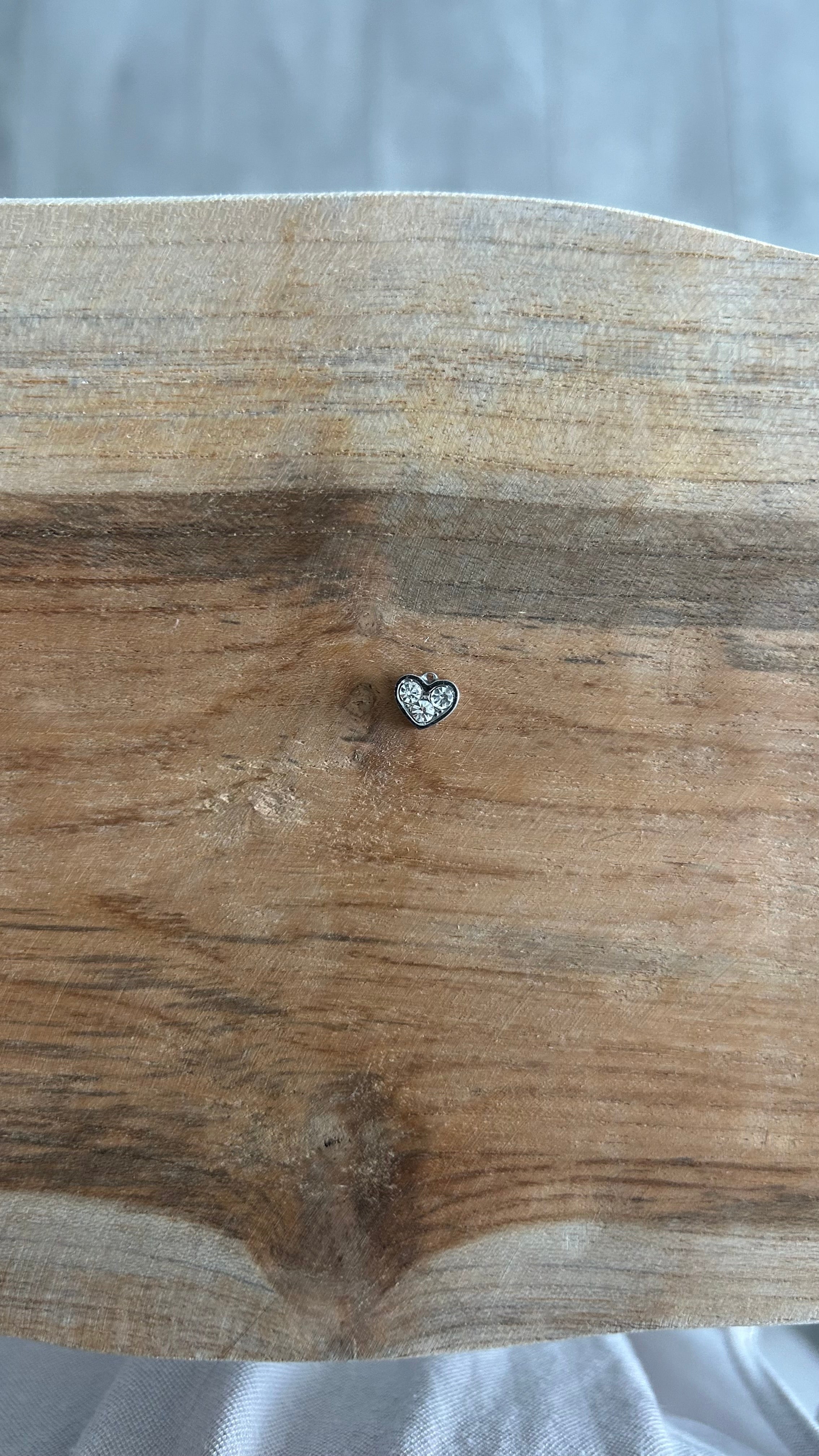 Cœur strass argenté