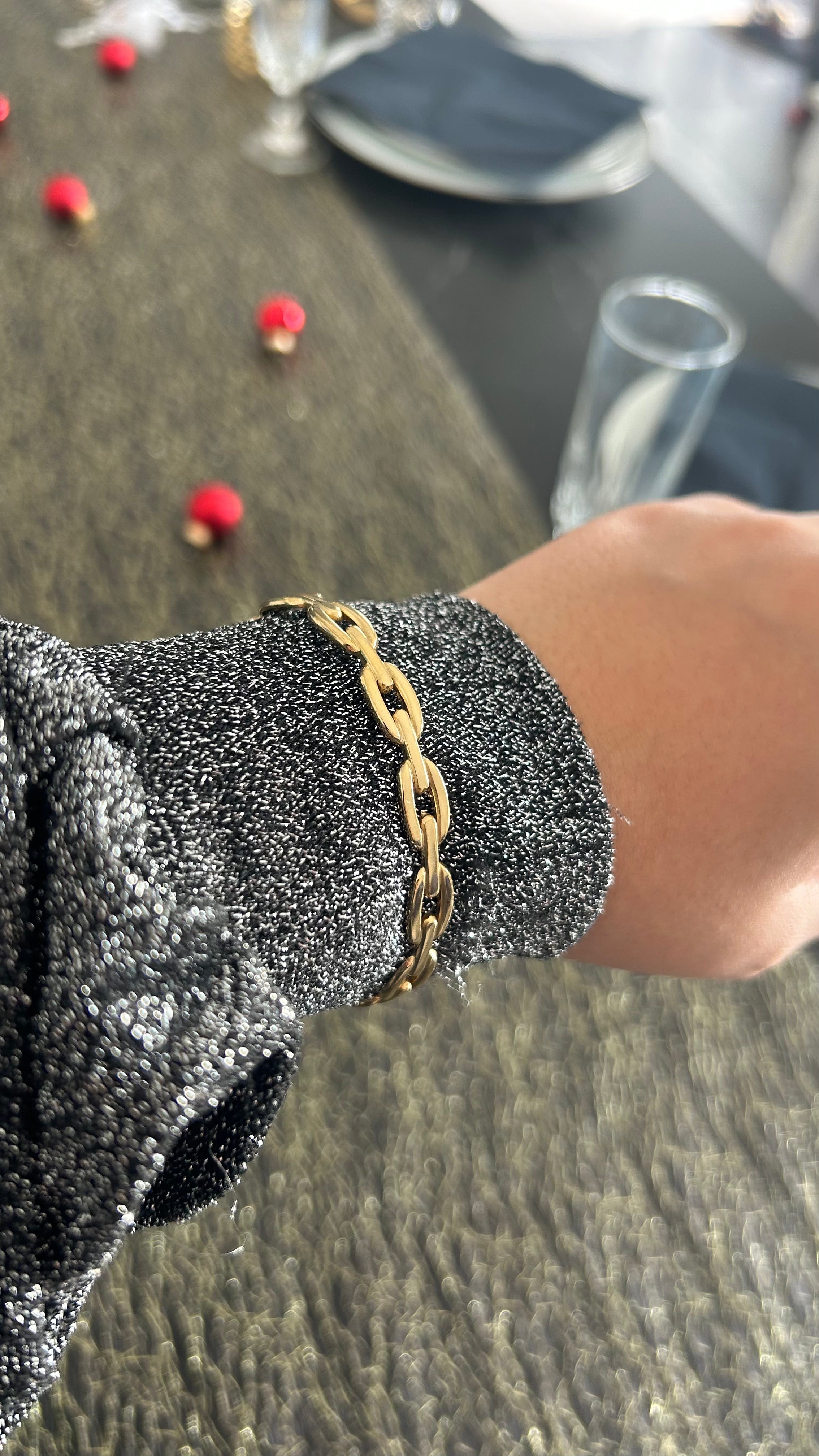 Jonc maille marine